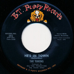 The Tokens He's In Town / Oh Kathy USED VINYL 7INCH 45 RPM SINGLE