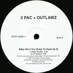 2Pac / The Outlawz Baby Don't Cry (Keep Ya Head Up II) Vinyl 12" USED