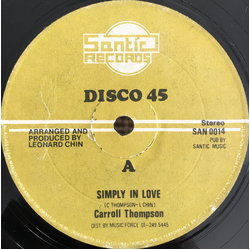 Carroll Thompson Simply In Love Vinyl 12" USED