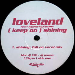 Loveland / Rachel McFarlane (Keep On) Shining (Remixes) Vinyl 12" USED