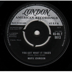 Marv Johnson You Got What It Takes Vinyl 7" USED