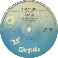 Blondie Sunday Girl Vinyl 7" USED