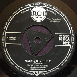 Harry Belafonte Mary's Boy Child Vinyl 7" USED
