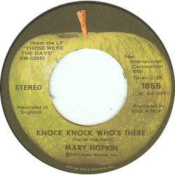 Mary Hopkin Knock, Knock Who's There / International Vinyl 7" USED