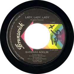 Barbara Acklin Lady, Lady, Lady / Stop Look And Listen Vinyl 7" USED