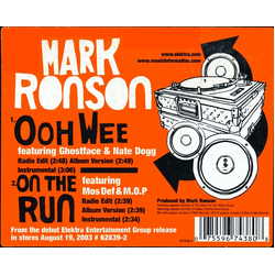 Mark Ronson Ooh Wee / On The Run Vinyl 12" USED