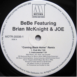 BeBe Winans / Brian McKnight / Joe Coming Back Home Vinyl 12" USED