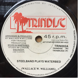 Wallace Williams Steelband Plays Waterbed / Steelband Plays Dub Vinyl 7" USED