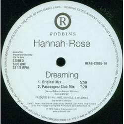 Hannah-Rose Dreaming USED VINYL 12INCH PROMO 33 S RPM