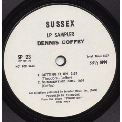 Dennis Coffey Evolution LP Sampler Vinyl 7" USED
