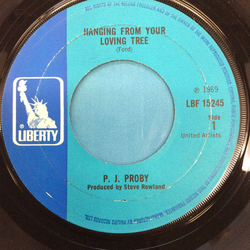P.J. Proby Hanging From Your Loving Tree / Empty Bottles Vinyl 7" USED
