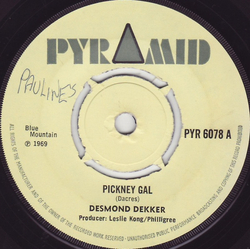 Desmond Dekker Pickney Gal Vinyl 7" USED