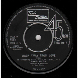 David Ruffin Walk Away From Love Vinyl 7" USED
