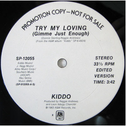 Kiddo (2) Try My Loving (Gimme Just Enough) Vinyl 12" USED