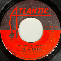 Aretha Franklin You're All I Need To Get By / Pullin' Vinyl 7" USED