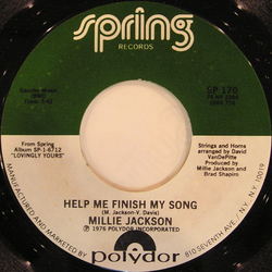 Millie Jackson I Can't Say Goodbye / Help Me Finish My Song Vinyl 7" USED
