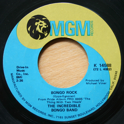 The Incredible Bongo Band Bongo Rock / Bongolia Vinyl 7" USED