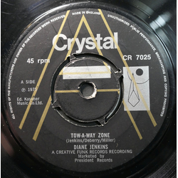 Diane Jenkins Tow-A-Way Zone / Anniversary Vinyl 7" USED