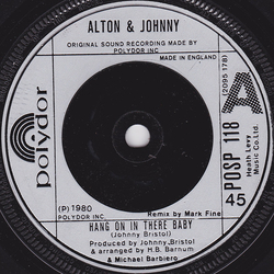 Alton McClain / Johnny Bristol Hang On In There Baby Vinyl 7" USED
