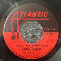 Aretha Franklin Bridge Over Troubled Water Vinyl 7" USED