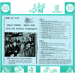 Wally Fowler And His Georgia Clod-Hoppers Early Days Vinyl LP USED