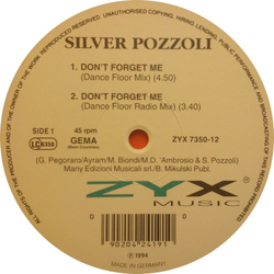 Silvio Pozzoli Don't Forget Me Vinyl 12" USED