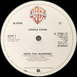 Chaka Khan Heed The Warning Vinyl 12" USED