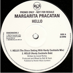 Margarita Pracatan Hello Vinyl 12" USED