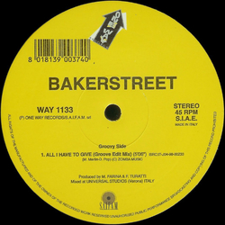 Bakerstreet All I Have To Give Vinyl 12" USED