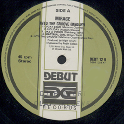 Mirage UK Into The Groove (Medley) Vinyl 12" USED