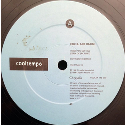 Eric B. & Rakim I Know You Got Soul (Derek On Eric Remix) Vinyl 12" USED