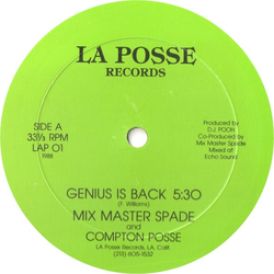 Mixmaster Spade / The Compton Posse Genius Is Back Vinyl 12" USED