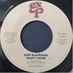 Don Blackman Heart's Desire / Holding You, Loving You Vinyl 7" USED