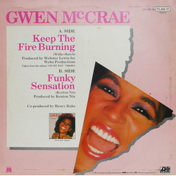 Gwen McCrae Keep The Fire Burning Vinyl 12" USED