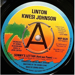 Linton Kwesi Johnson Sonny's Lettah (Anti Sus Poem) / Iron Bar Dub Vinyl 7" USED
