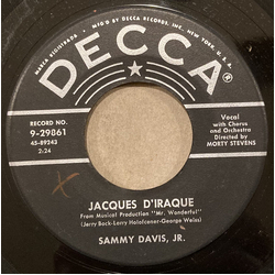 Sammy Davis Jr. Jacques D'Iraque Vinyl 7" USED