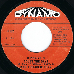 Inez And Charlie Foxx (1-2-3-4-5-6-7) Count The Days / A Stranger I Don't Know (Wish It Was You) Vinyl 7" USED