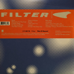Filter (2) Title Of Record 2xLP Album RE 20t - USED
