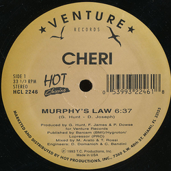 Cheri / Tony Camillo's Bazuka Murphy's Law / Dynomite Vinyl 12" USED