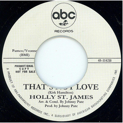 Holly St James / The Yum Yums That's Not Love / Gonna Be A Big Thing Vinyl 7" USED