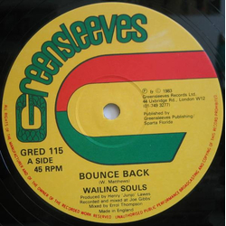 Wailing Souls Bounce Back / Sweetie Vinyl 12" USED