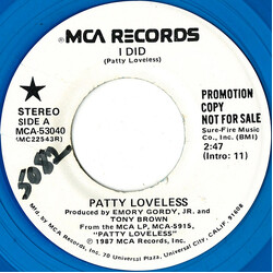 Patty Loveless I Did USED VINYL 7INCH 45 RPM SINGLE PROMO
