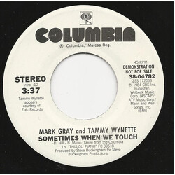Mark Gray (4) / Tammy Wynette Sometimes When We Touch USED VINYL 7INCH 45 RPM SINGLE PROMO
