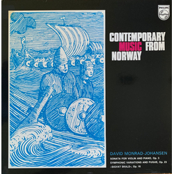 David Monrad Johansen Sonata For Violin And Piano, Op. 3 / Symphonic Variations And Fugue, Op. 23 / «Sigvalt Skald», Op. 16 Vinyl LP USED