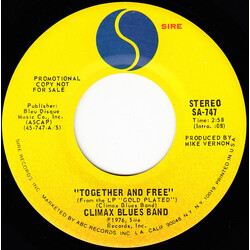Climax Blues Band Together And Free USED VINYL 7INCH 45 RPM PROMO STEREO MONO