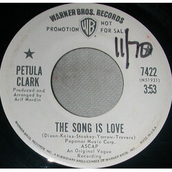 Petula Clark The Song Is Love / Beautiful Sounds USED VINYL 7INCH 45 RPM PROMO
