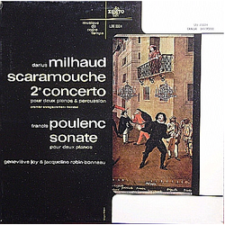 Darius Milhaud / Francis Poulenc / Genevieve Joy / Jacqueline Bonneau Scaramouche - 2eme Concerto  Sonate Pour 2 Pianos & Percussion Vinyl LP USED