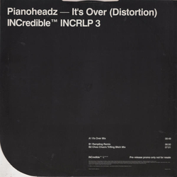 The Pianoheadz It's Over (Distortion) Vinyl 12" USED