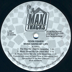 Cevin Fisher Music Saved My Life Vinyl 12" USED