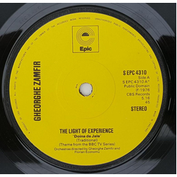 Gheorghe Zamfir The Light Of Experience (Doina De Jale) Vinyl 7" USED